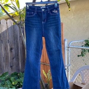 Embroidered Blue Women's Jeans